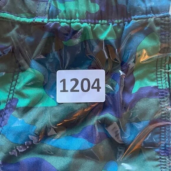Gap Green Blue Camo Island Summer Short Board Pants SZ S (6/7) # 1204 - Picture 6 of 7
